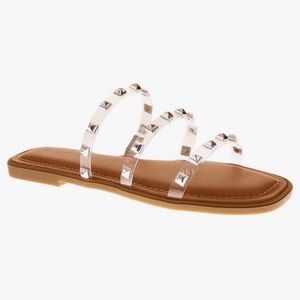 5 for $20🫟🛍️🔵 Pierre Dumas Clear Strap Sandals with Silver Studs